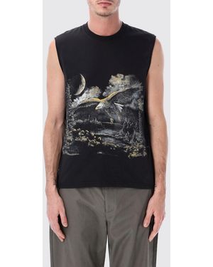 ROA Printed Cotton Tank Top - Blue