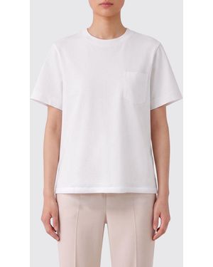 Sacai Cotton T-Shirt With Pleated Panel - White