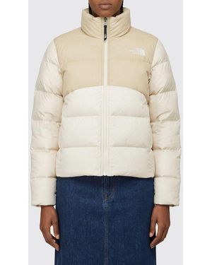 The North Face Water-Repellent Cropped Puffer Jacket With Funnel Neck - White