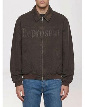 Represent Roscoe Cotton Bomber Jacket - Black