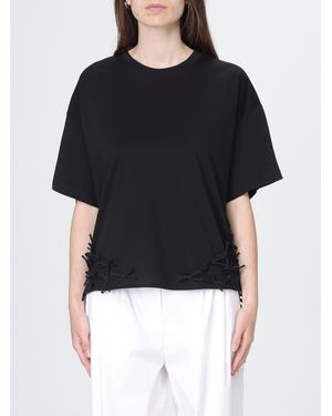 MEIMEIJ Cotton T-Shirts With Bows - Black