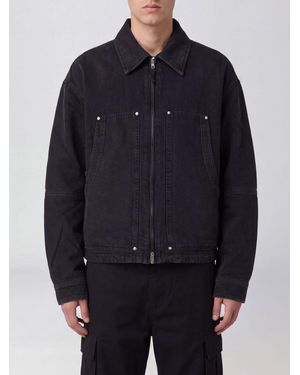 Amiri Cotton Denim Jacket With Zip Closure - Blue