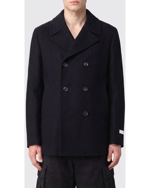 Canali Double-Breasted Peacoat - Black