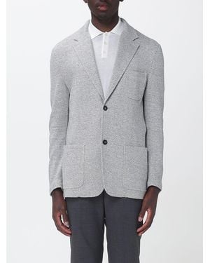 Ballantyne Single-Breasted Cotton Blazer - Gray