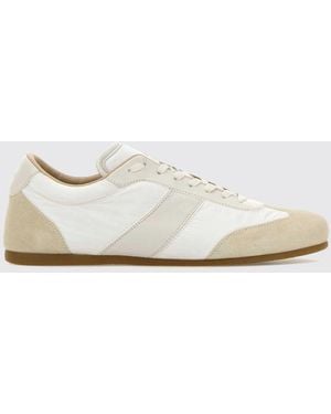 Lemaire Leather And Nylon Quilted Soft Trainers - White