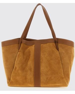 Twinset Suede Tote Bag - Brown