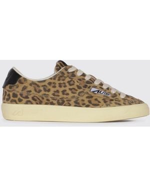 Autry Windscape Animal Print Suede Trainers - Black