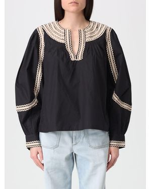 Ulla Johnson Laurenza Cotton Poplin Blouse - Black