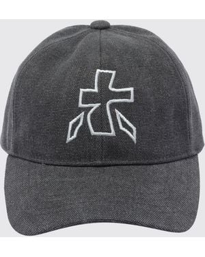 Premiata Gorra De Béisbol De Mezcla De Algodón Con Logotipo Bordado - Negro
