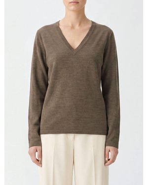 The Row V-Neck Sweater - Brown