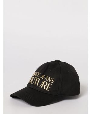 Versace Jeans Couture Baumwoll-Twill-Hut Mit Logo-Print - Schwarz
