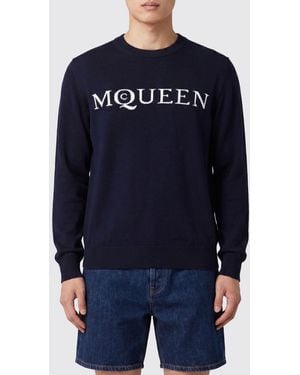 McQueen Pullover Girocollo - Blu