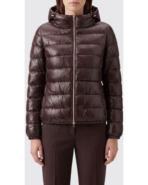 Herno Slim Fit Daunenjacke Aus Wasserdichtem Nylon Mit Kapuze Und Metallreißverschluss - Braun