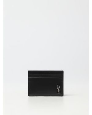 Saint Laurent Tiny Cassandre Credit Card Holder - White