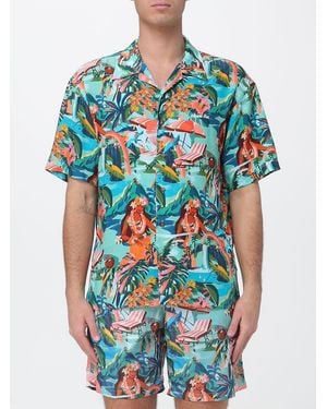 Mauna Kea Printed Viscose Casual Shirt - Blue