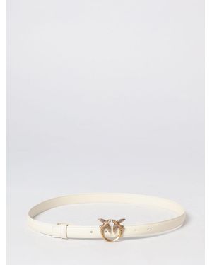 Pinko Love Berry Leather Belt - Natural