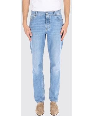 Brunello Cucinelli Slim Fit Stretch Denim Jeans - Blue