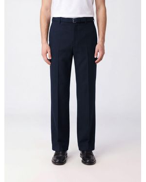 Dries Van Noten Wide-Leg Wool Tailored Pants With Pleats - Blue