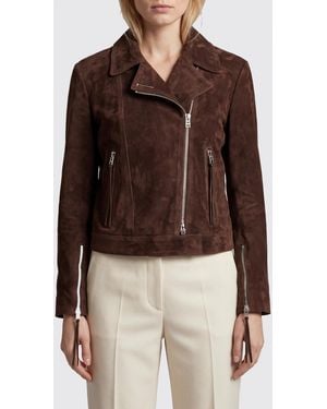 Tom Ford Slim Fit Suede Lambskin Biker Jacket - Brown