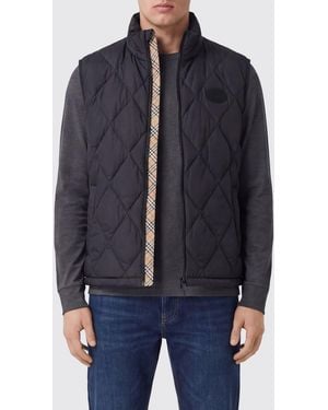 Burberry Ekd Logo Quilted Nylon Gilet - Blue