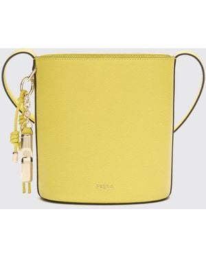 Furla Roxie Grained Leather Bag - Yellow