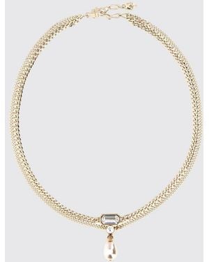 McQueen Brass Necklace With - Multicolour