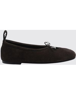 Alohas Rosalind Ballerinas Aus Veloursleder Mit Schleife Und Runder Spitze - Schwarz