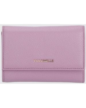 Coccinelle Grained Leather Wallet - Purple