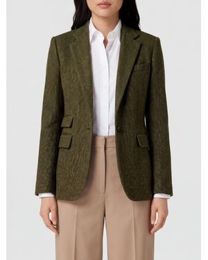 Ralph Lauren Single-Breasted Linen, Cashmere And Silk Blazer - Green