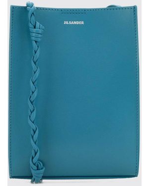 Jil Sander Tangle Calf Leather Shoulder Bag By - Blue