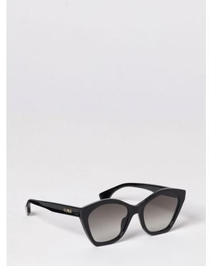Fendi Oversized Irregular-Shaped Sunglasses - White