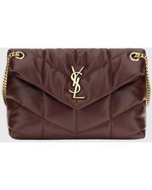 Saint Laurent Borsa A Spalla Donna - Marrone