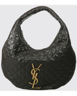 Saint Laurent Icare Matelassé Nappa Hobo Bag - Black