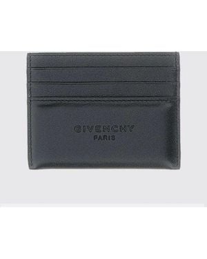 Givenchy Calf Leather Card Holder - Grey
