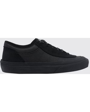 Stone Island Niedrige Sneaker Aus Veloursleder Und Canvas Mit Compass-Logo - Weiß