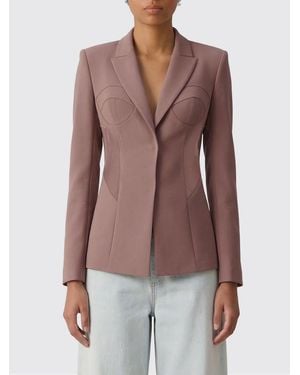 Patrizia Pepe Crepe Bustier Jacket - Brown