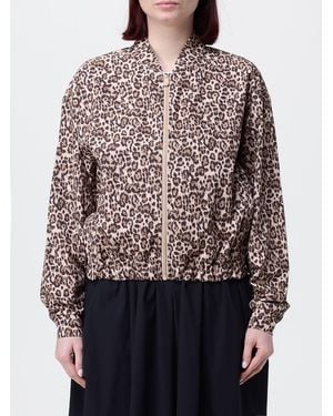 Save The Duck Alana Animal Print Bomber Jacket - Brown