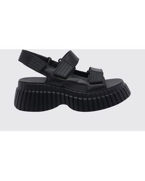Camper Pix Leather Sandals - Black