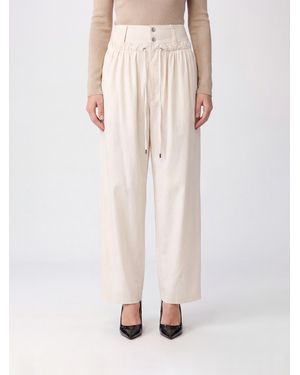 Isabel Marant Pantalón De Pernera Ancha Y Talle Alto Con Cordón De Ajuste En Mezcla De Modal - Rosa