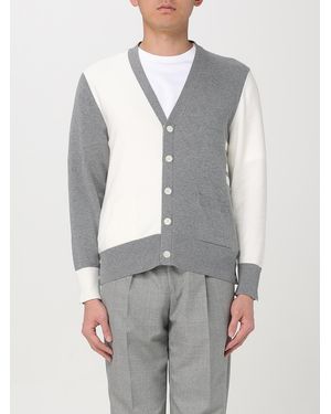 Thom Browne Cardigan A V 4-Bar - Grigio