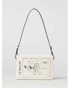 KARL LAGERFELD Sac D'Épaule En Polyuréthane Avec Cristaux Et Imprimé Graphique - Blanc