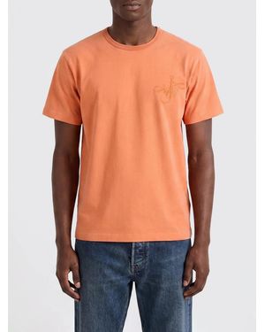 JW Anderson Cotton T-Shirt With Monogram - Blue