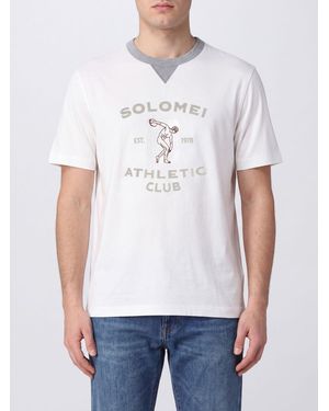 Brunello Cucinelli Cotton T-Shirt With Front Graphic Print - White