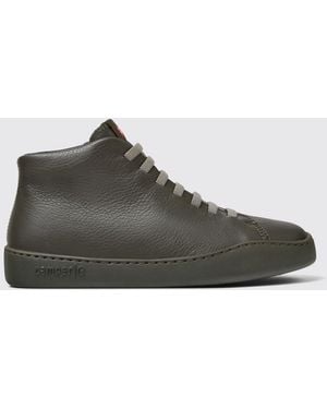 Camper Peu Touring Natural Grain Leather Trainers - Green