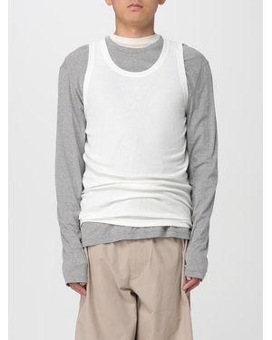 Jil Sander Sleeveless Solid Basic Style Top - Grey