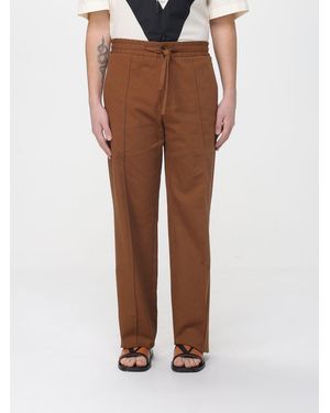 Valentino Gabardine Drawstring Trousers - Brown