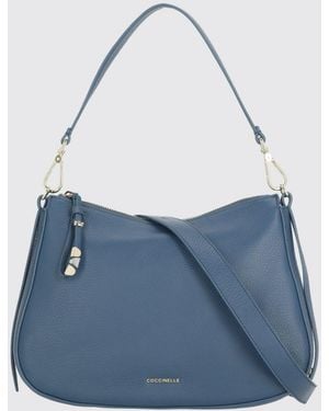 Coccinelle Nory Grained Leather Bag - Blue