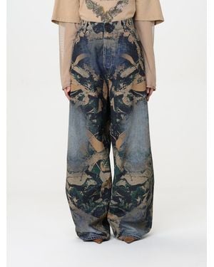 Acne Studios Printed Wide Leg Jeans - Blue