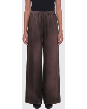 Avant Toi High-Waisted Stretch-Silk Palazzo Trousers - Brown
