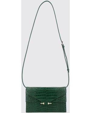 Tom Ford Crocodile Print Leather Bag - White